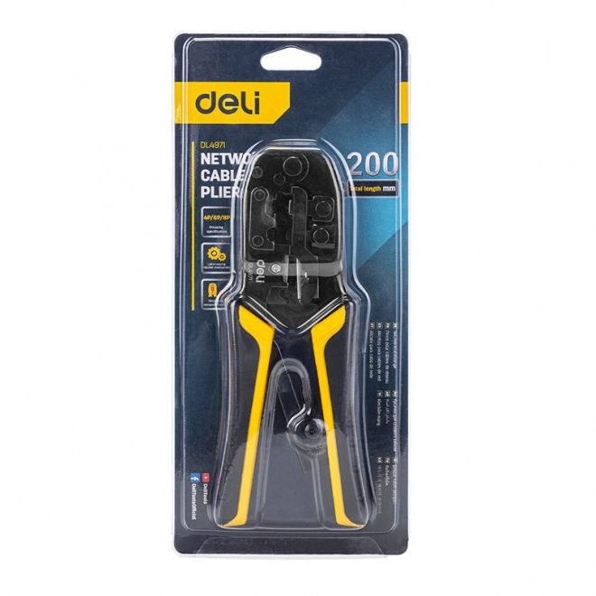 Deli Tools EDL4971 Kliešta za krimpovanje ethernet konektora, 4/6/8P, RJ45/RJ14/RJ12/RJ9