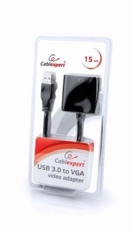 Adapter USB 3.0 -> VGA crni