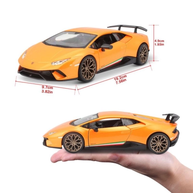 Lamborghini Huracan Performante narančasta maketa 1:24