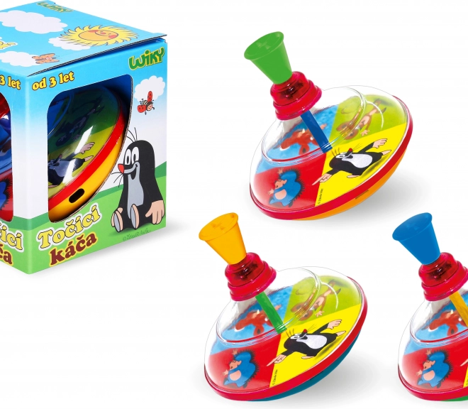 Velika zvrk igračka s motivom KRTKA 14 cm