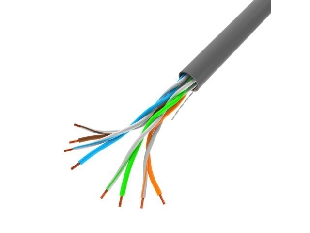 Sivi mrežni kabel LAN UTP 100MB/s, 100m