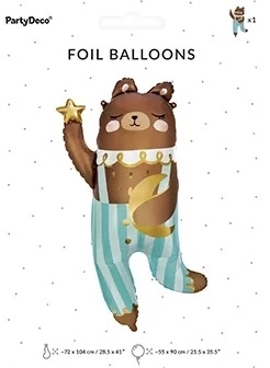 Folijski balon s medvjedićem 72 x 104 cm