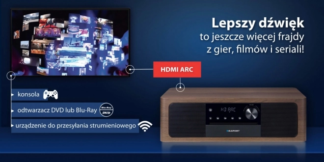 Mikrofon sve u jednom Bluetooth, HDMI ARC, optički ulaz CD/MP3/USB/AUX Sat/Budilica