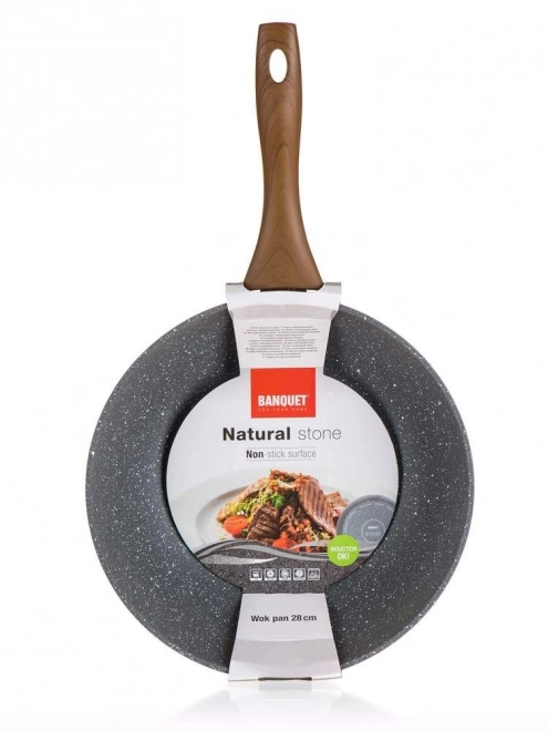Tava WOK 28 cm PRIRODNI KAMEN