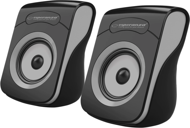 USB zvučnici 2.0 Flamenco crno‑sive