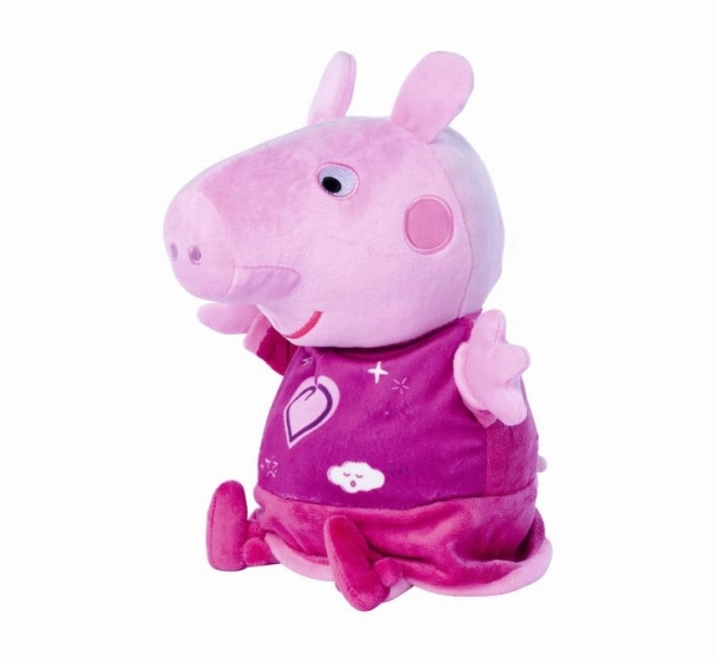 Peppa Pig 2u1 plišani jastučić za uspavljivanje, svira + svjetlo, ružičasti, 25 cm