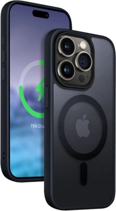 magnetska hibridna futrola Frost MAG Cover za iPhone 15 Pro Max, tamnoplava