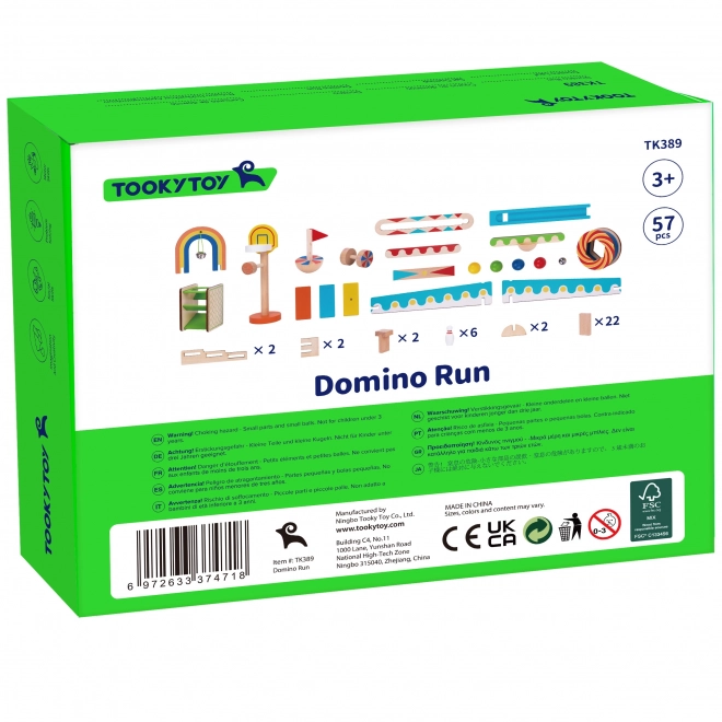 Drvene građevne kocke domino / domino puzzle Tooky Toy