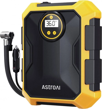 Zračni kompresor ASTROAI 12V, 100 PSI, žuti