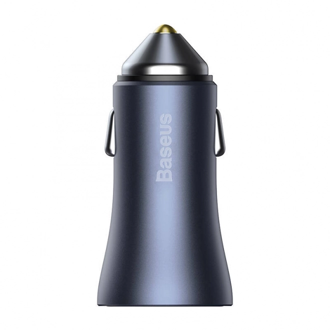 Punjač za auto Baseus s dvostrukim USB i USB-C kabelom