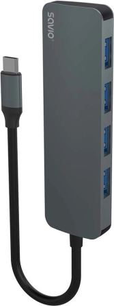 Savio 4‑portni USB‑C hub 3.1 Gen 1 (5 Gbps)