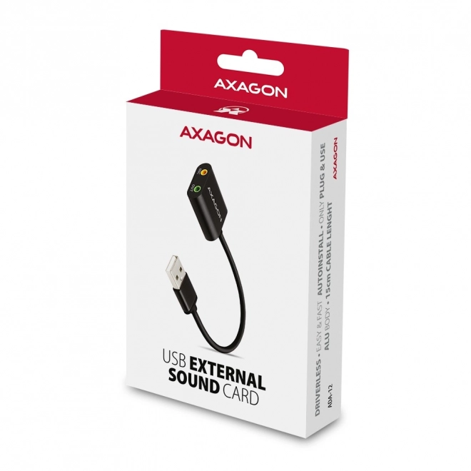 Eksterno USB 2.0 zvučno sučelje 48kHz/16-bit stereo Axagon