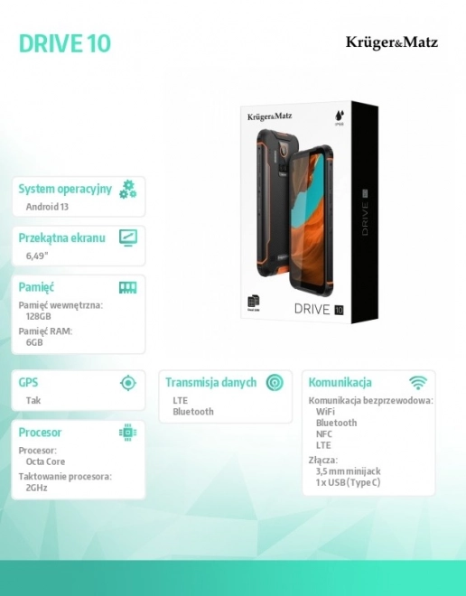 Otporni smartphone Kruger&Matz Drive 10