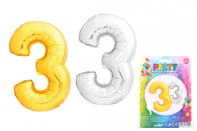 Nafukani balon u obliku broja 3