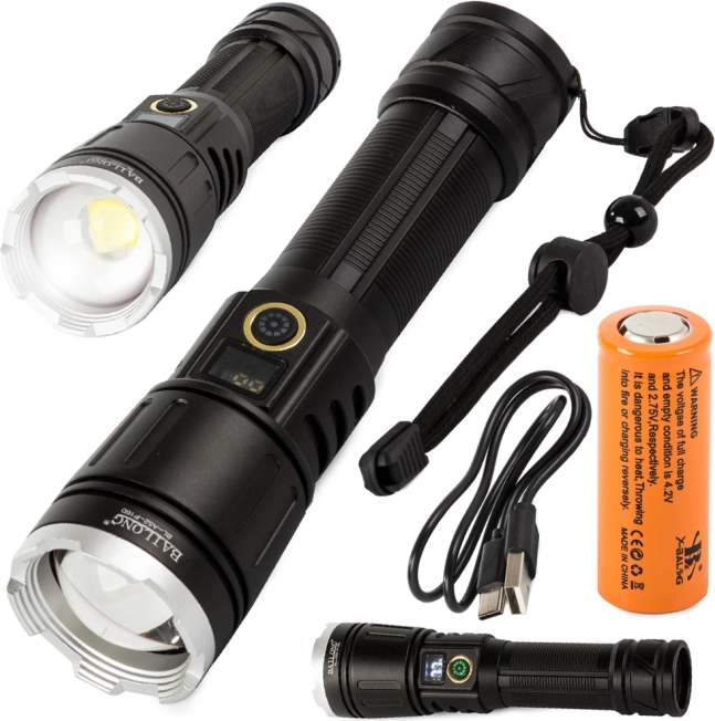 Vojna taktička svjetiljka s LED Cree XHP160 i zoomom