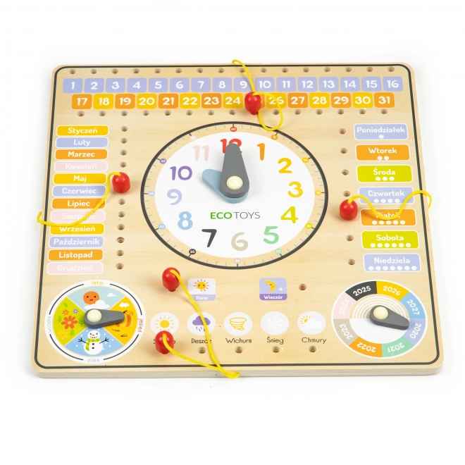 Drvena obrazovna ploča - Kalendar i Sat