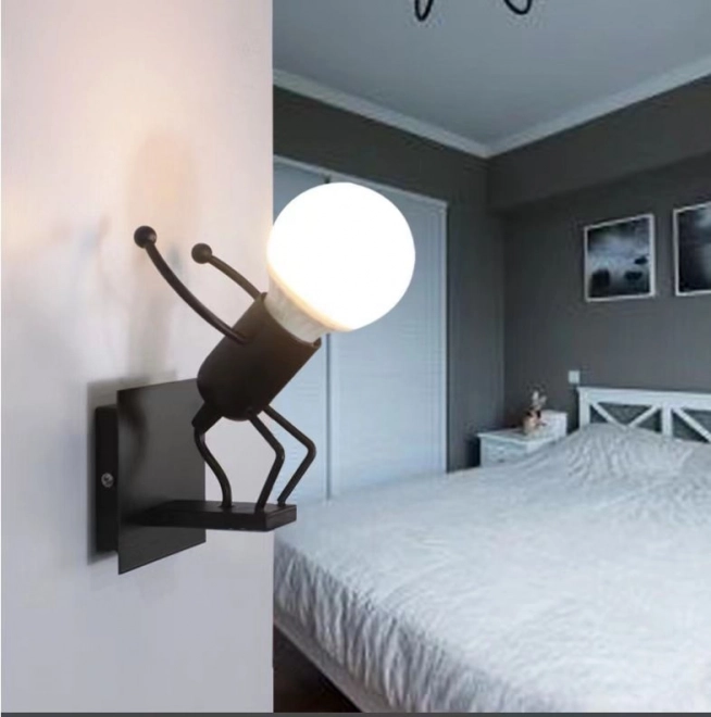 Zidna lampa Loft crna