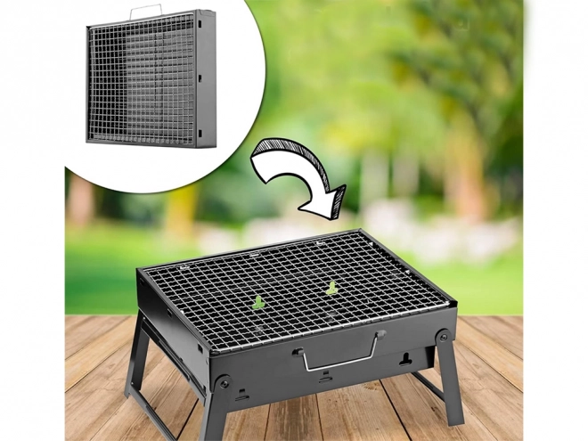 Prijenosni sklopivi roštilj na drveni ugljen za kampiranje i BBQ