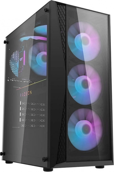 Računalno kućište Darkflash DK352 Plus s 4 ventilatora (crno)