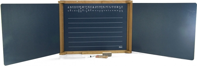 Jeujura drvena trokrilna zidna multifunkcionalna ploča 156 × 43 cm s priborom