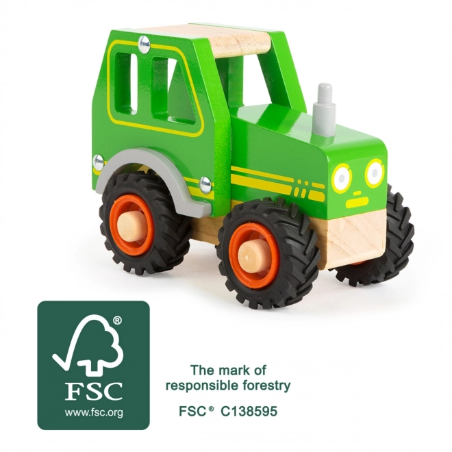 Drveni traktor Small Foot zeleni