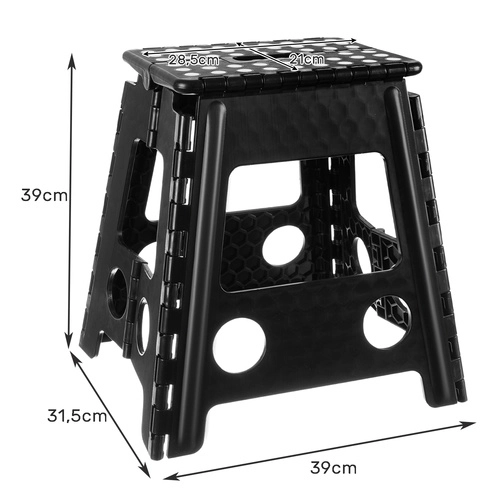 Sklopiva stolica crno-bijela 39 cm