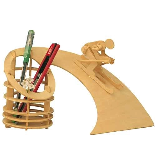 Woodcraft drveni 3D puzzle stalak za olovke - spust