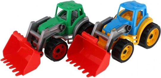Šareni traktor s plastičnom žlicom za djecu