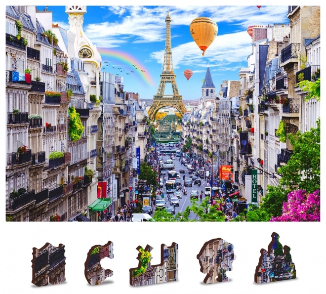 Drvene puzzle užurbani Pariz 2u1