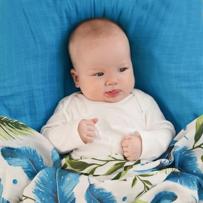 Tommy Lise muslin pelena Abyss Blue 120x120 cm
