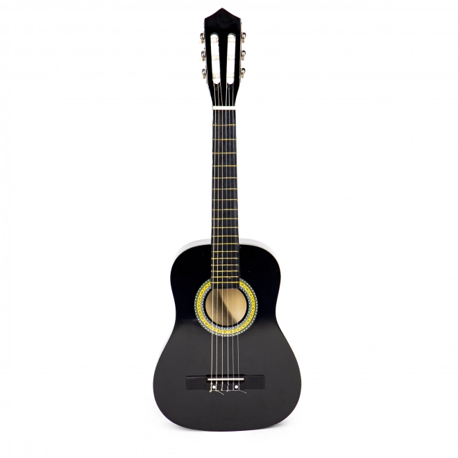 Velika dječja drvena gitara s 6 žica ECOTOYS – crna