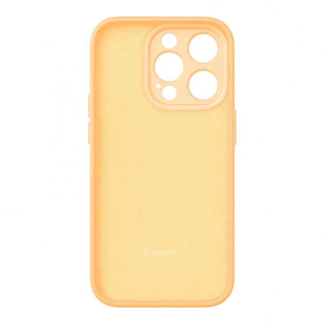 Baseus Liquid Silica Gel futrola za iPhone 14 žuta s kaljenim staklom i kompletom za čišćenje – 14 Pro Max