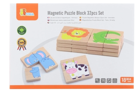 Viga Magnetične Puzzle Životinje
