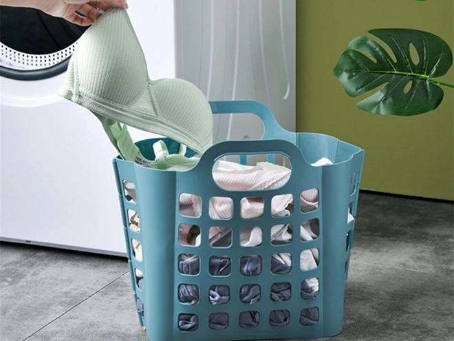 Plastična sklopiva košara za kupnju i košara za rublje