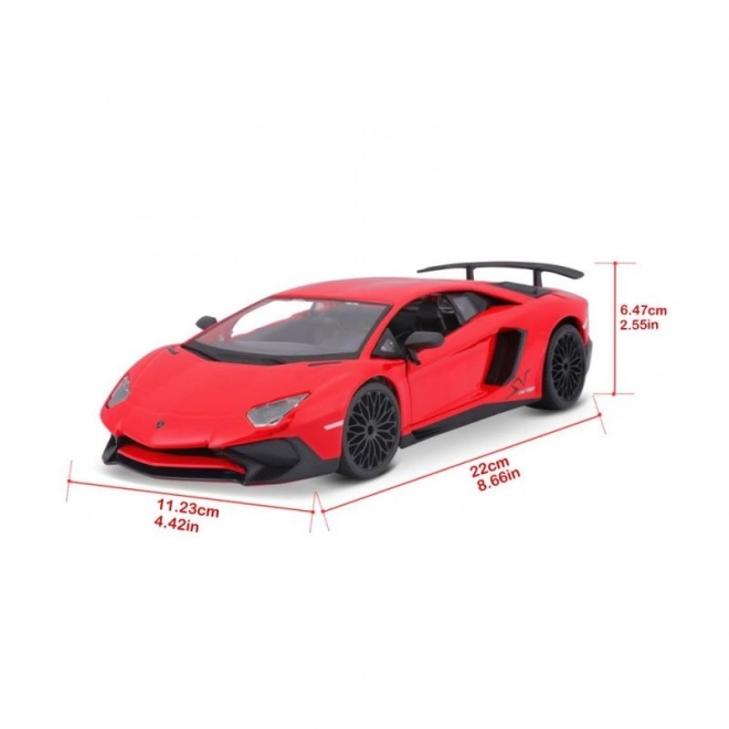 Metalni model Bburago Lamborghini Aventador crveni 1:24