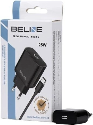 Mrežni punjač 25 W GaN USB‑C + USB‑C kabel – crna
