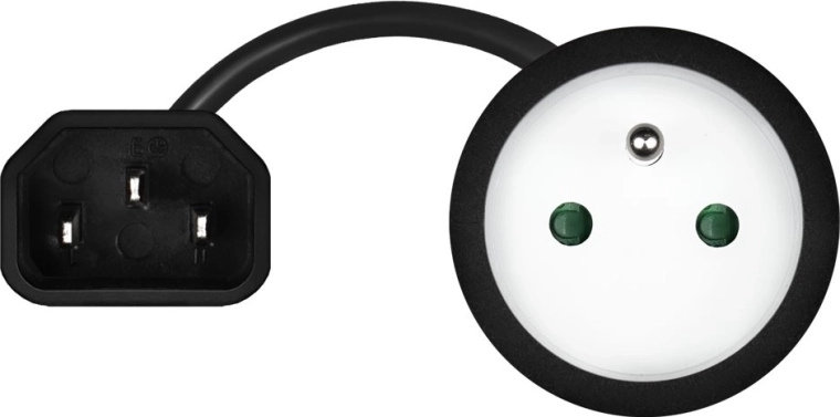 Dva konektora: IEC C14 i CEE 7/5 (E)