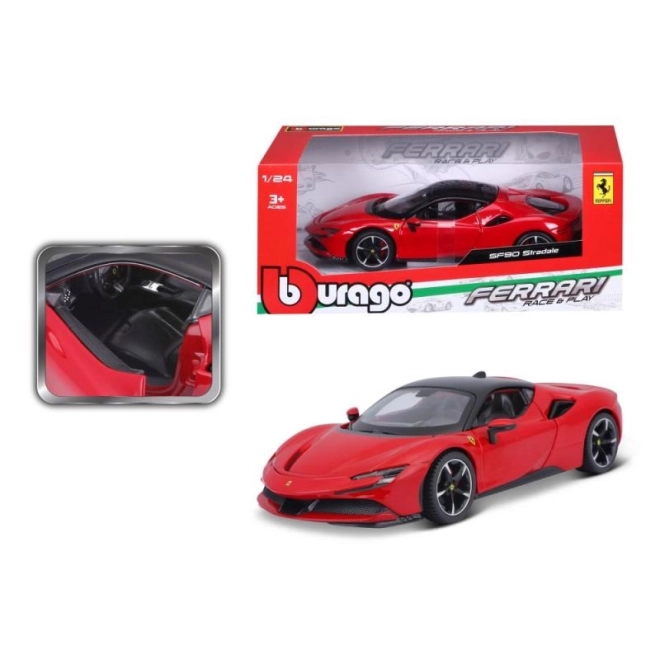 Bburago 1:24 Ferrari Top SF90 Stradale Crvena