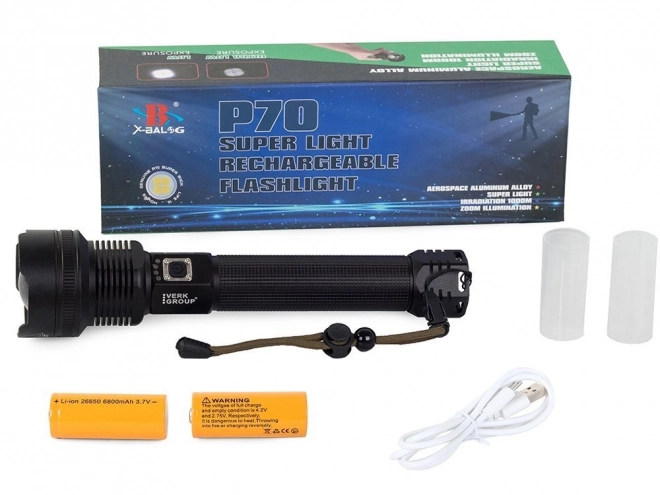 Vojna taktička svjetiljka s LED Cree XHP70 i zoomom od Bailong