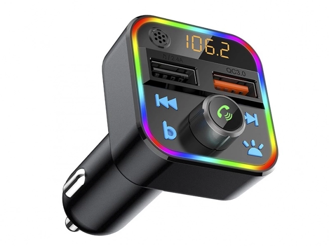 FM odašiljač Bluetooth 5.1 + Qc3.0 RGB