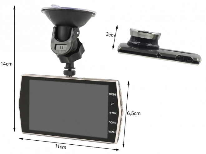Kamera za auto s full HD snimanjem i LCD zaslonom