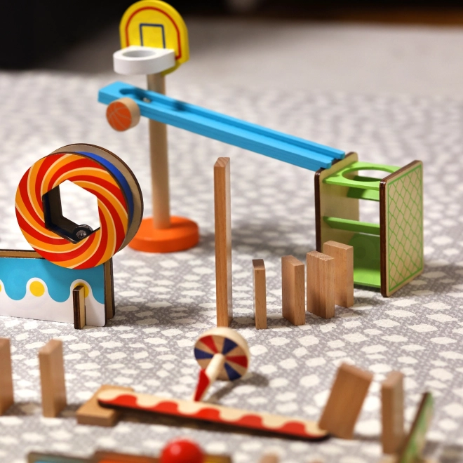Drvene građevne kocke domino / domino puzzle Tooky Toy