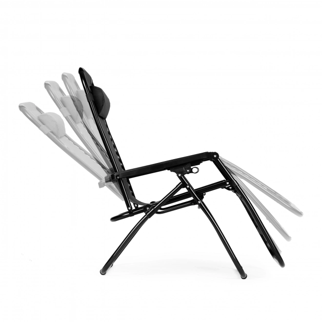 Vrtna stolica s podesivim naslonom ZERO GRAVITY ModernHome - crna