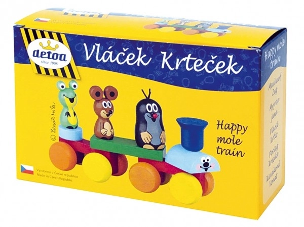 Vlak Krtica drvo 15cm u kutiji