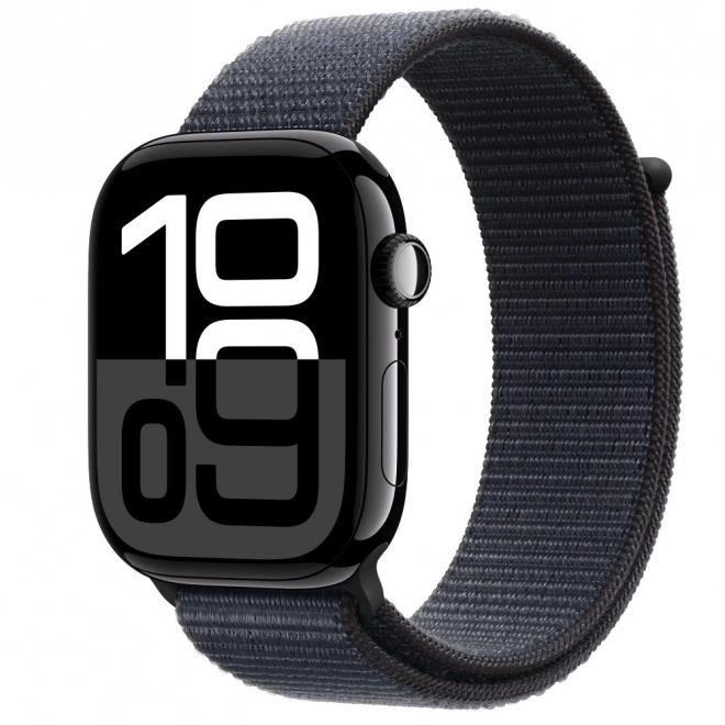 Apple Watch Serija 10 GPS, aluminijsko kućište 46 mm u oniks boji s tintom sportskim remenom