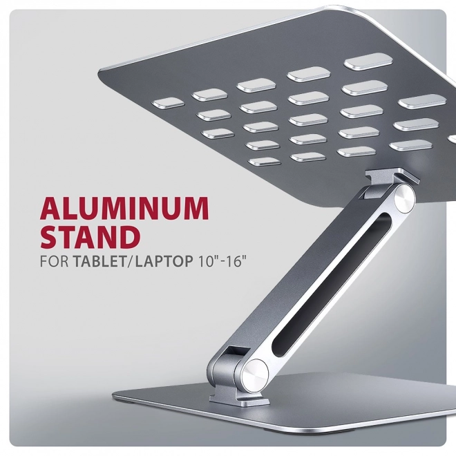 Stalak za prijenosno računalo AXAGON STND-LQ od aluminija, 10-16", podesivi kut