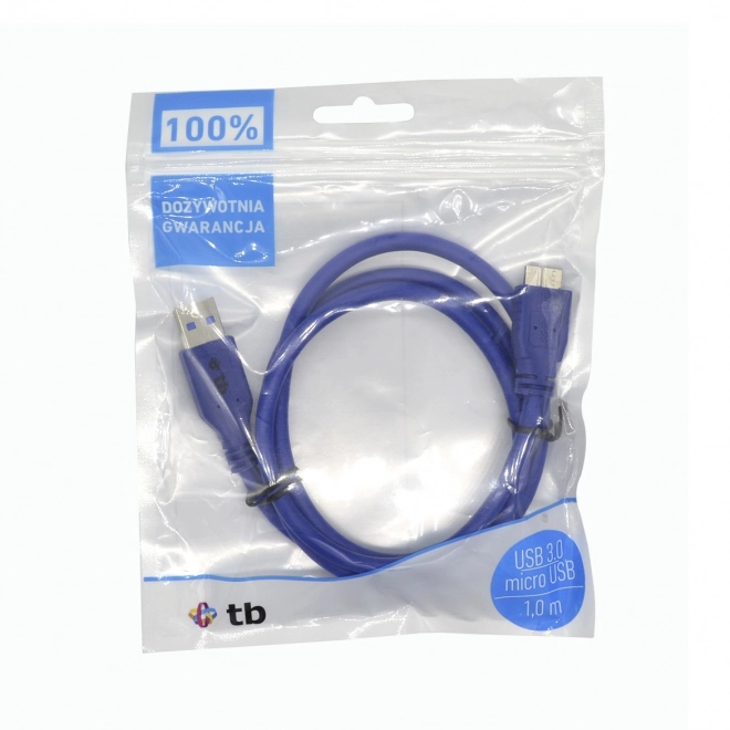 Usb kabel 3.0 Micro-B 1 m plavi