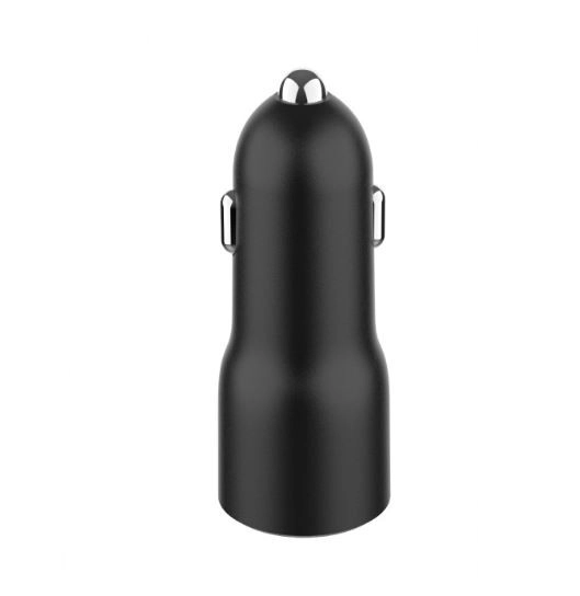 Autopunjač s 2x USB-C PD 40W crna