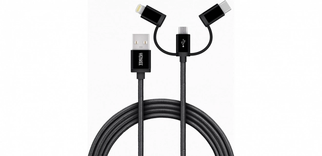 Univerzalni punjač 3u1 s konektorima USB-C, Micro USB i Lightning