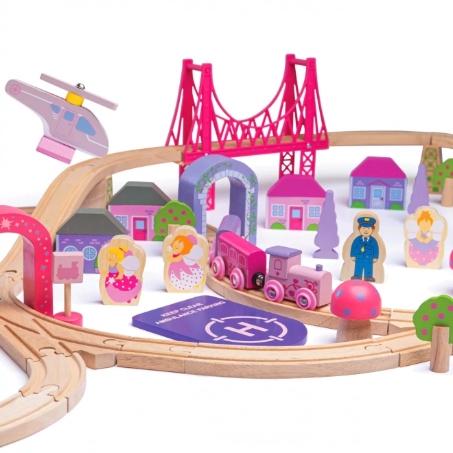 Bigjigs Rail Drvena velika vlakić-pruga princeze
